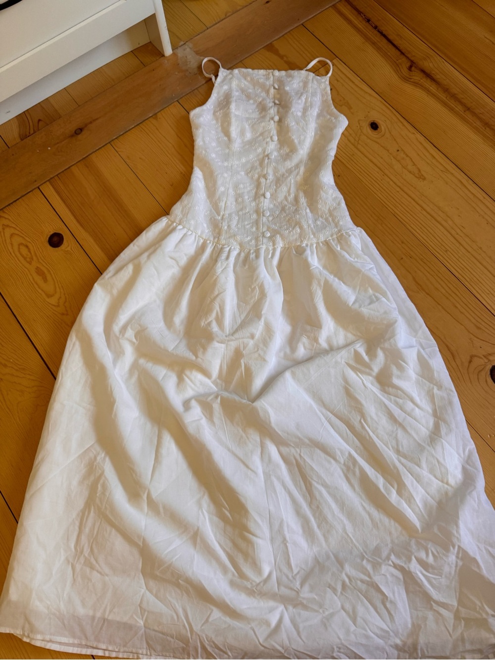 White lace corset top dress